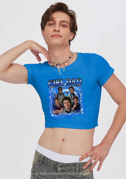 Girl Dad Y2K Baby Tee Cherrykitten