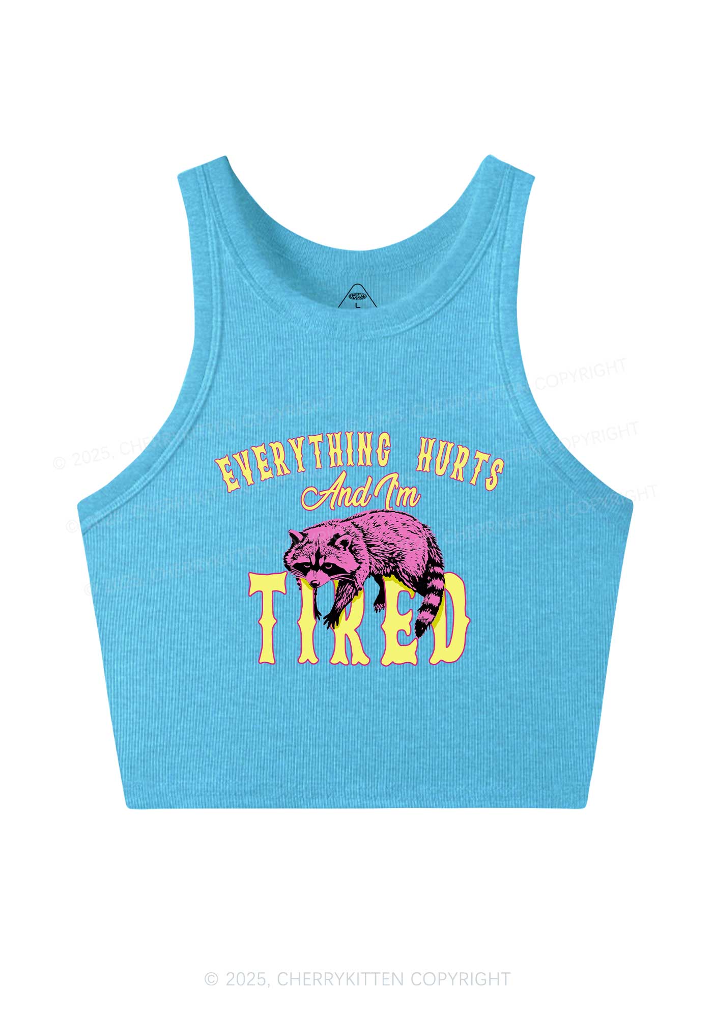 I Am Tried Y2K Crop Tank Top Cherrykitten
