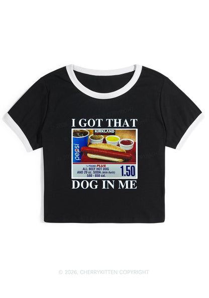 I Got That Hot Dog In Me Y2K Ringer Tee Cherrykitten