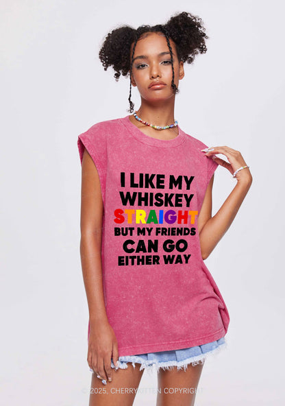I Like Straight Pride Y2K Washed Muscle Tank Cherrykitten