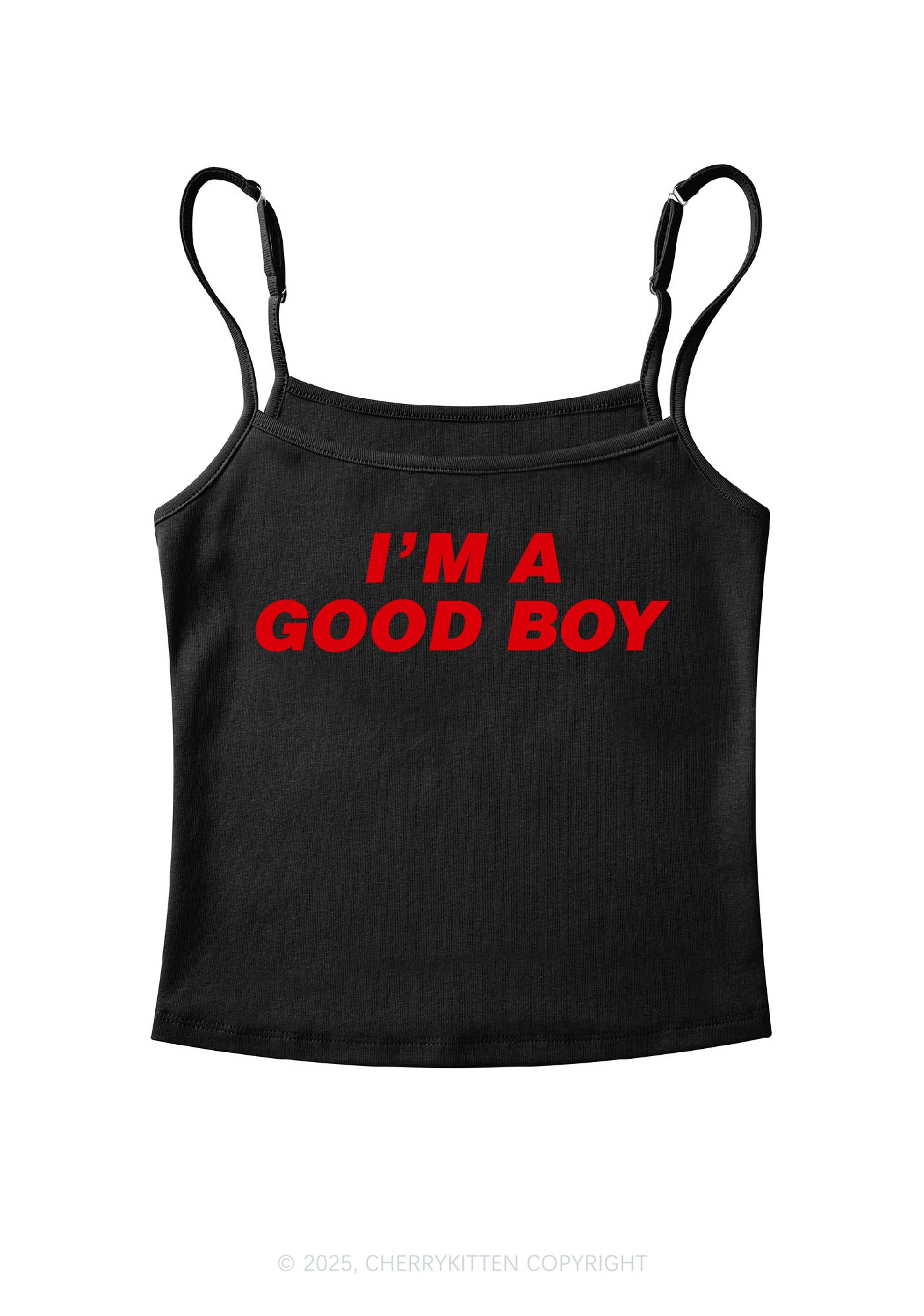 Im A Good Boy Y2K Spaghetti Strap Cami Cherrykitten
