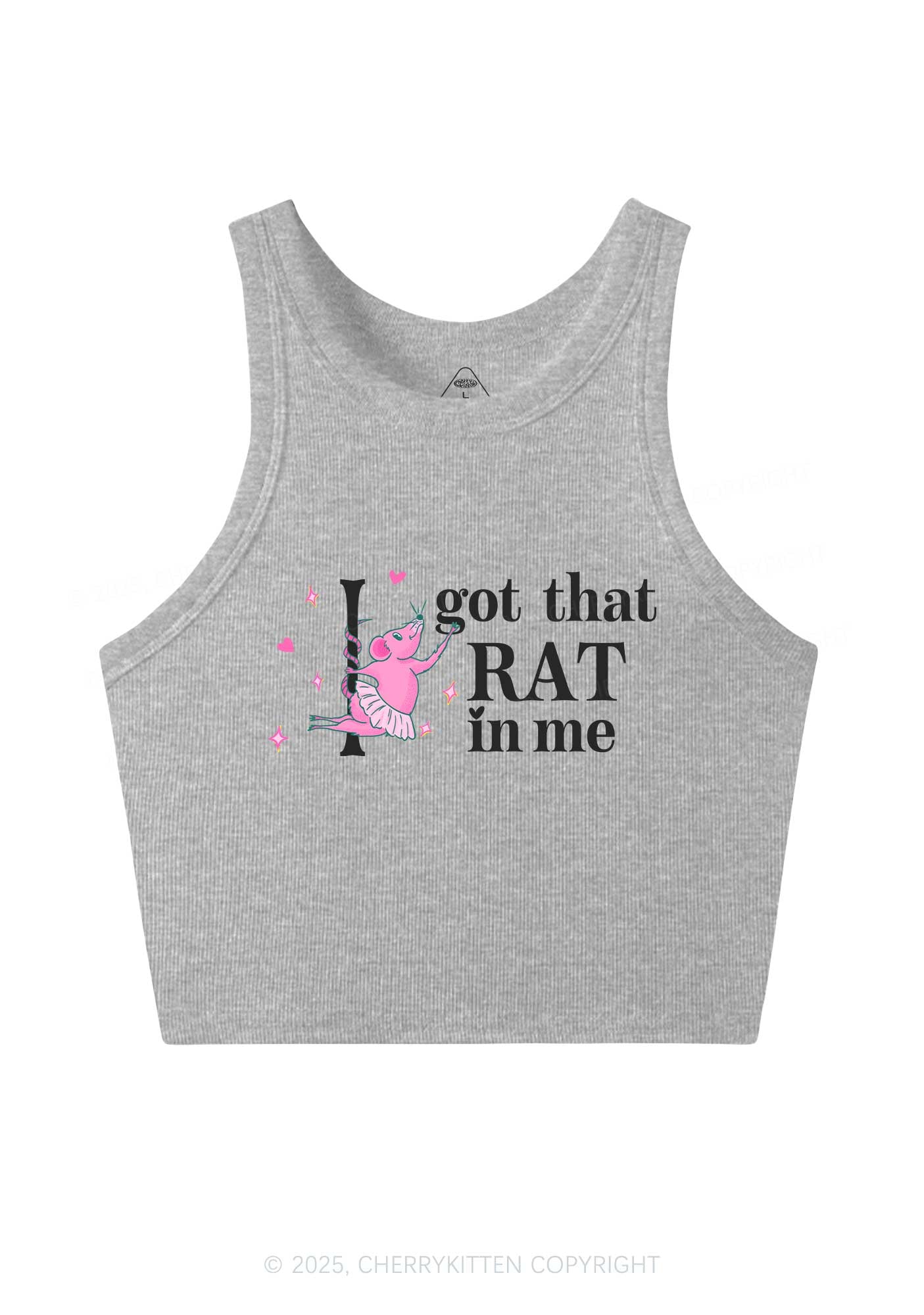 Got Rat In Me Y2K Crop Tank Top Cherrykitten