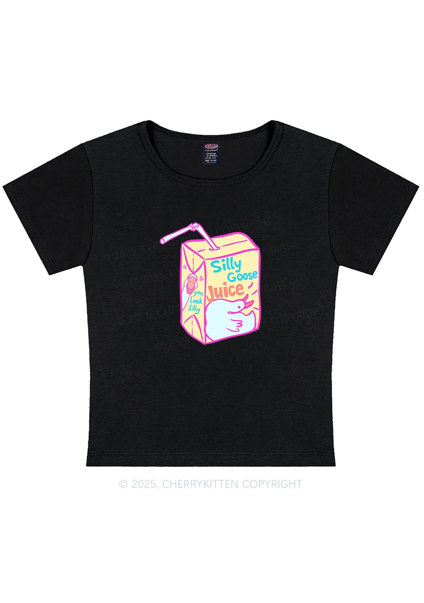 Look Silly Goose Juice Y2K Baby Tee Cherrykitten