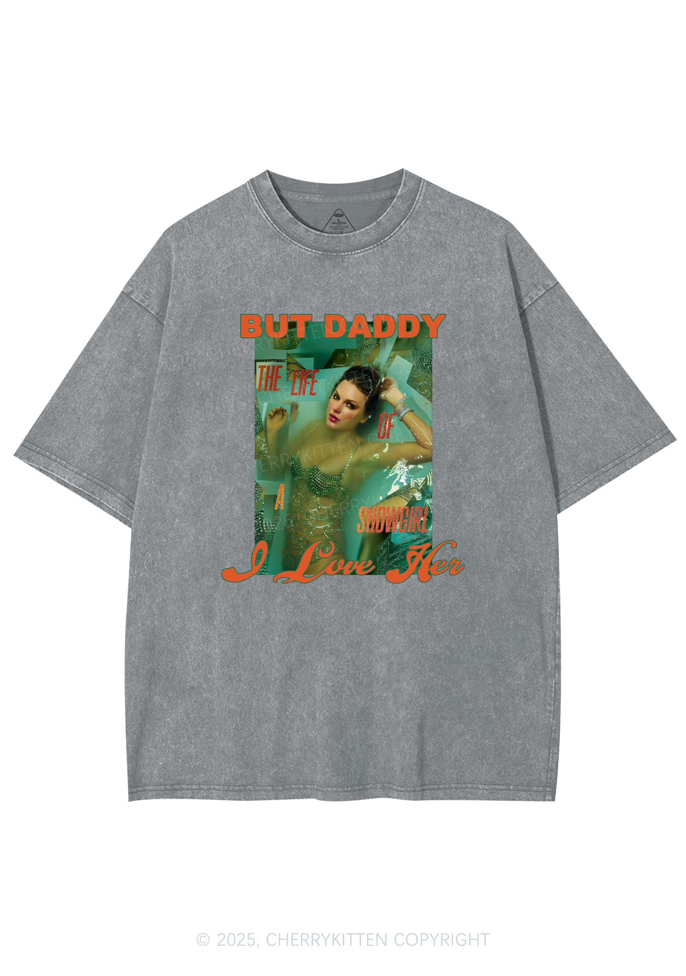 But Daddy Love TS Y2K Shirts Washed Tee Cherrykitten