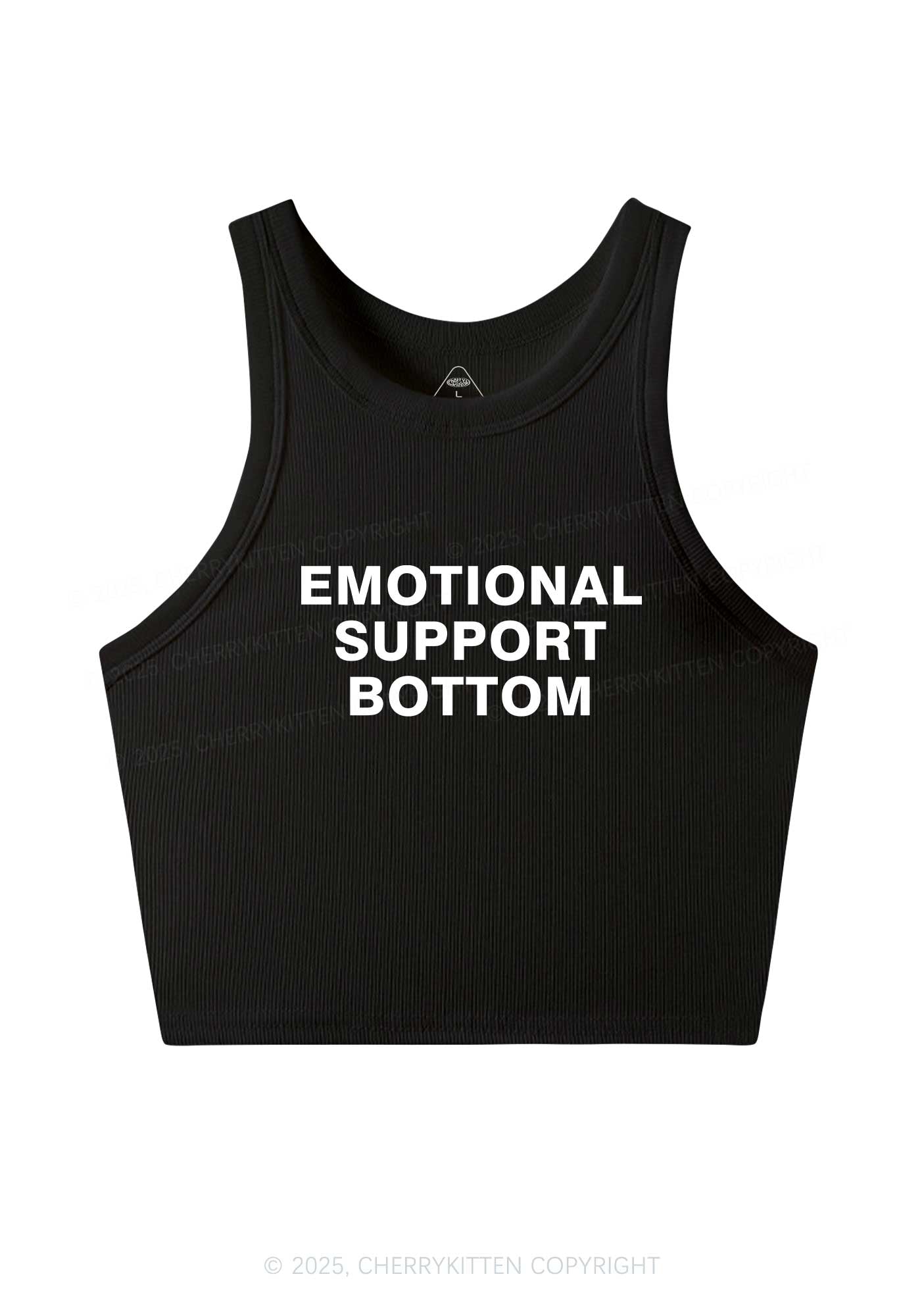 Emotional Support Bottom Pride Y2K Crop Tank Top Cherrykitten