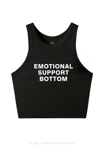 Emotional Support Bottom Pride Y2K Crop Tank Top Cherrykitten