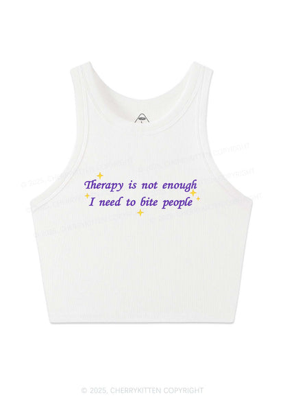 Therapy Not Enough Y2K Crop Tank Top Cherrykitten