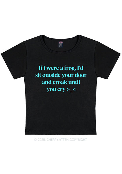 Frog Croak Y2K Baby Tee Cherrykitten