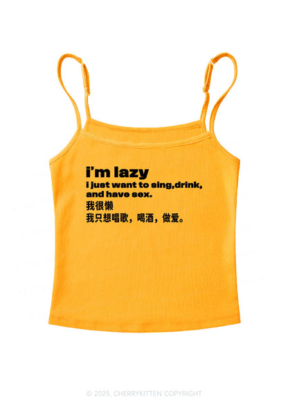 Im Lazy Y2K Spaghetti Strap Cami Cherrykitten