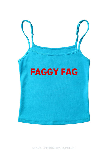Faggy Fag Pride Y2K Spaghetti Strap Cami Cherrykitten