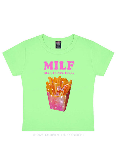 Man I Love Fries Y2K Baby Tee Cherrykitten