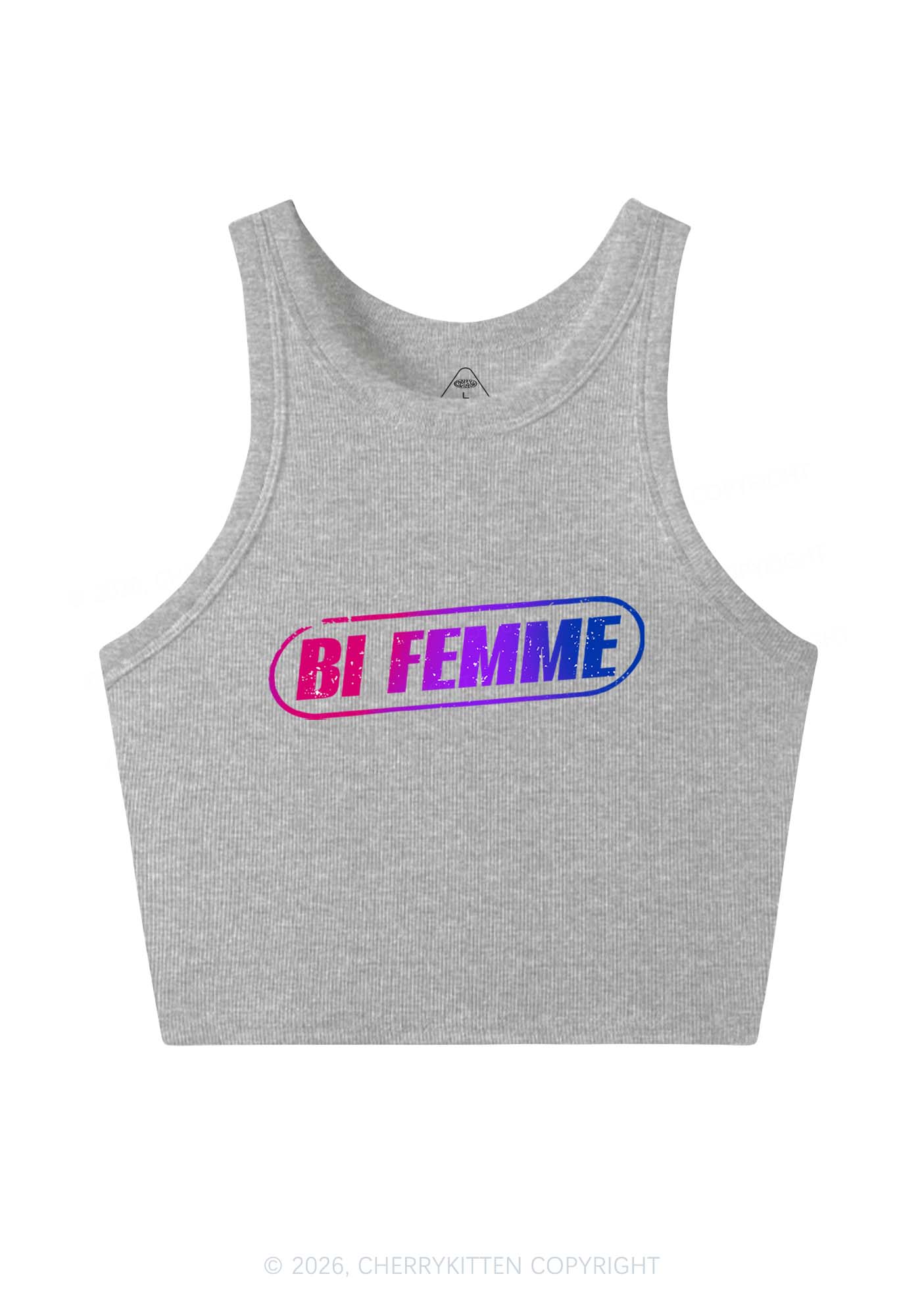 Bi Femme Pride Y2K Crop Tank Top Cherrykitten