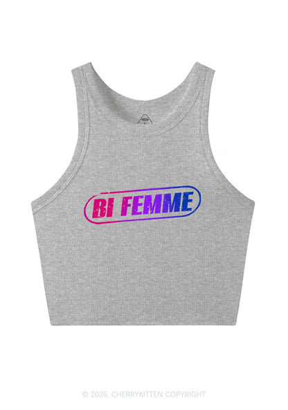 Bi Femme Pride Y2K Crop Tank Top Cherrykitten