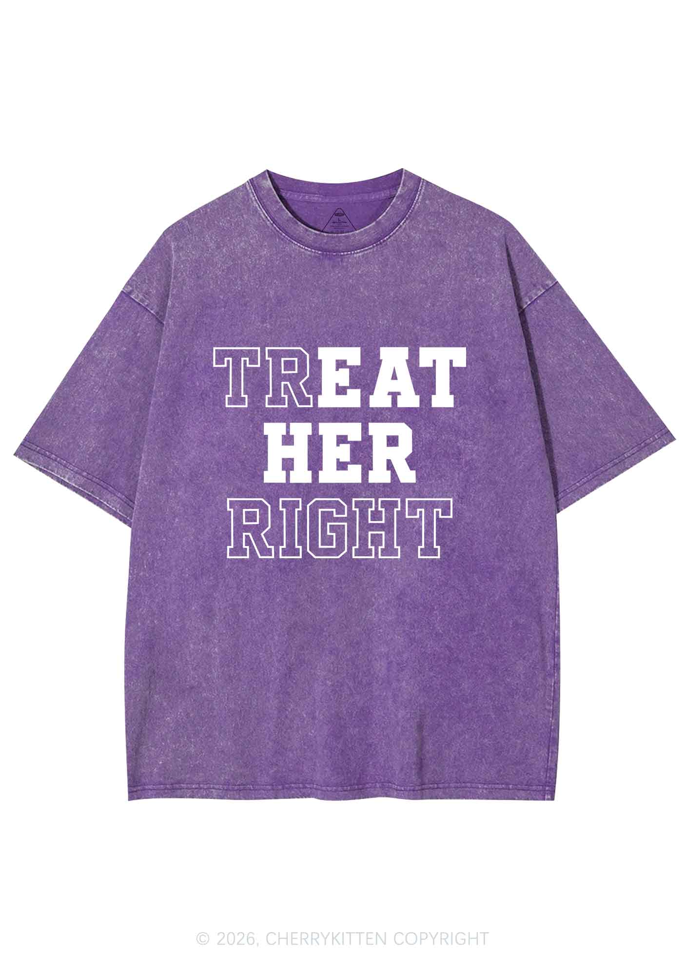 Eat Her Right Pride Y2K Shirts Washed Tee Cherrykitten