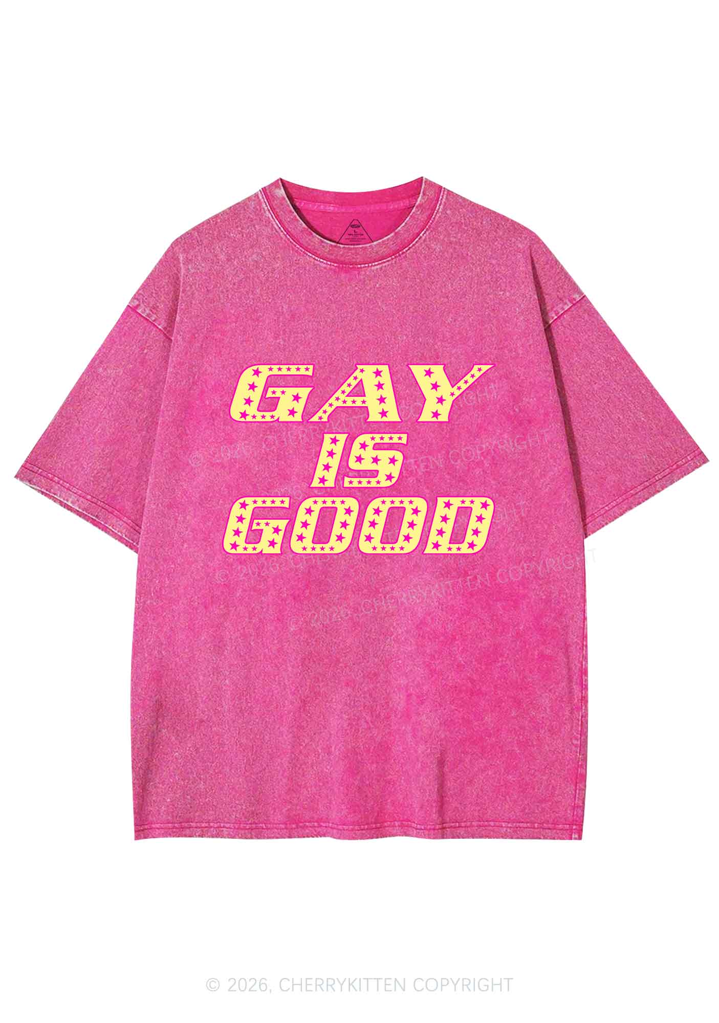 Gay Is Good Pride Y2K Shirts Washed Tee Cherrykitten