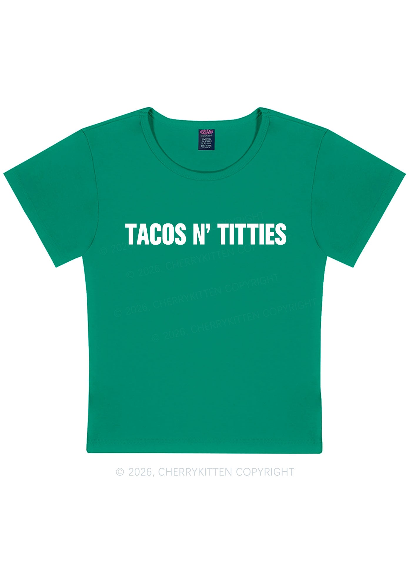 Tacos And Txtties Y2K Baby Tee Cherrykitten