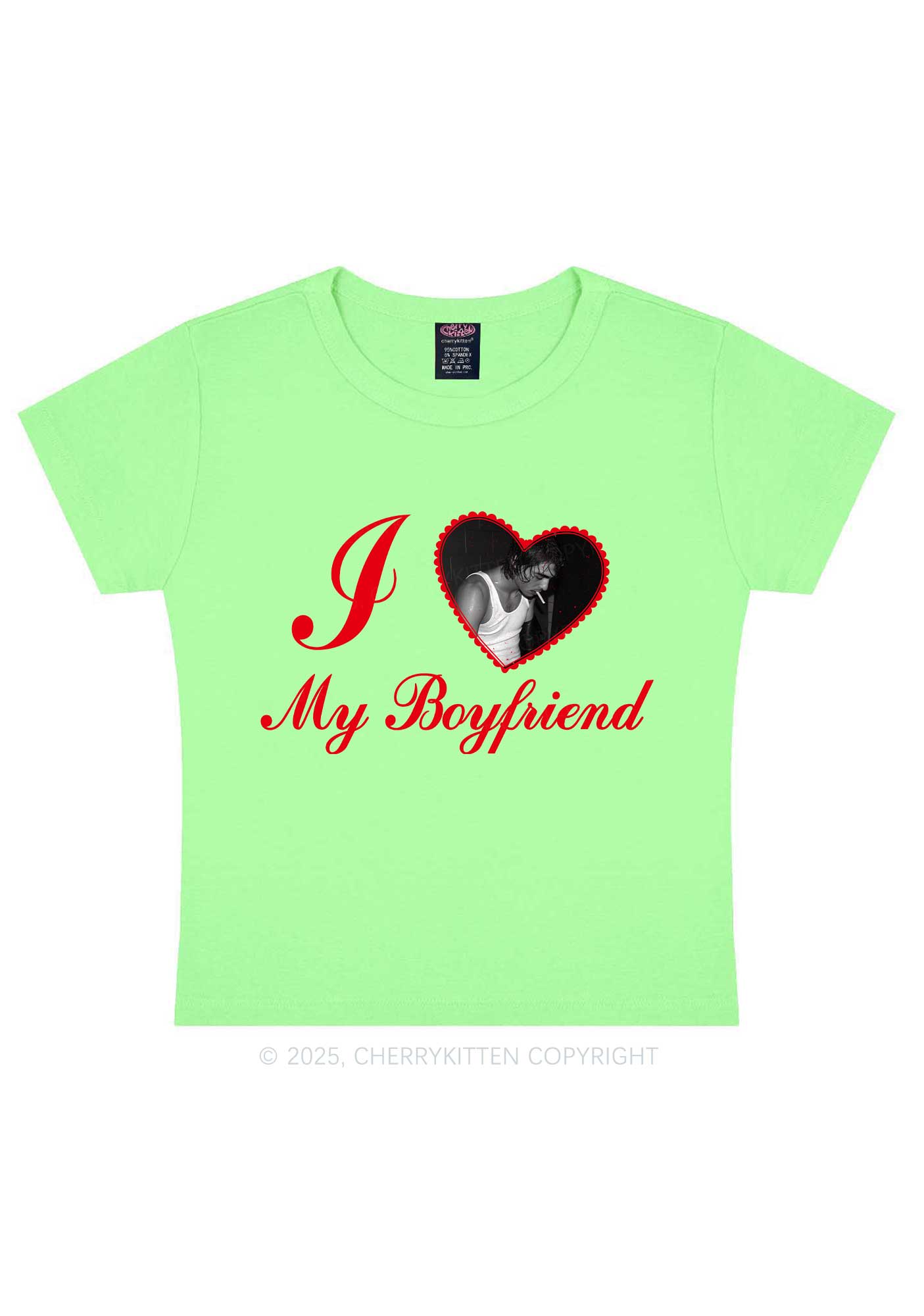 Custom Heart My Bf GF Y2K Baby Tee Cherrykitten