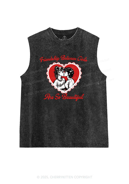 Friendship Between Girls Pride Y2K Washed Muscle Tank Cherrykitten