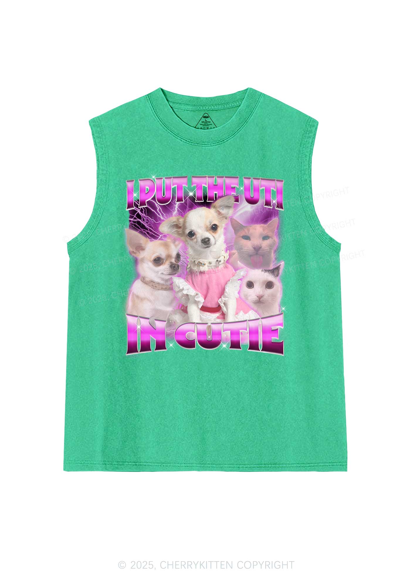 Put UTI In Cutie Y2K Washed Muscle Tank Cherrykitten