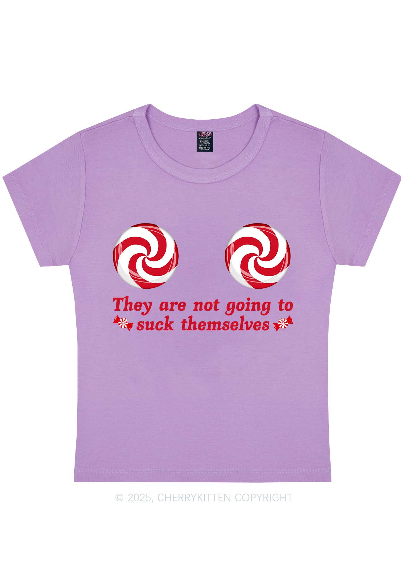 Christmas Suxk Themselves Y2K Baby Tee Cherrykitten