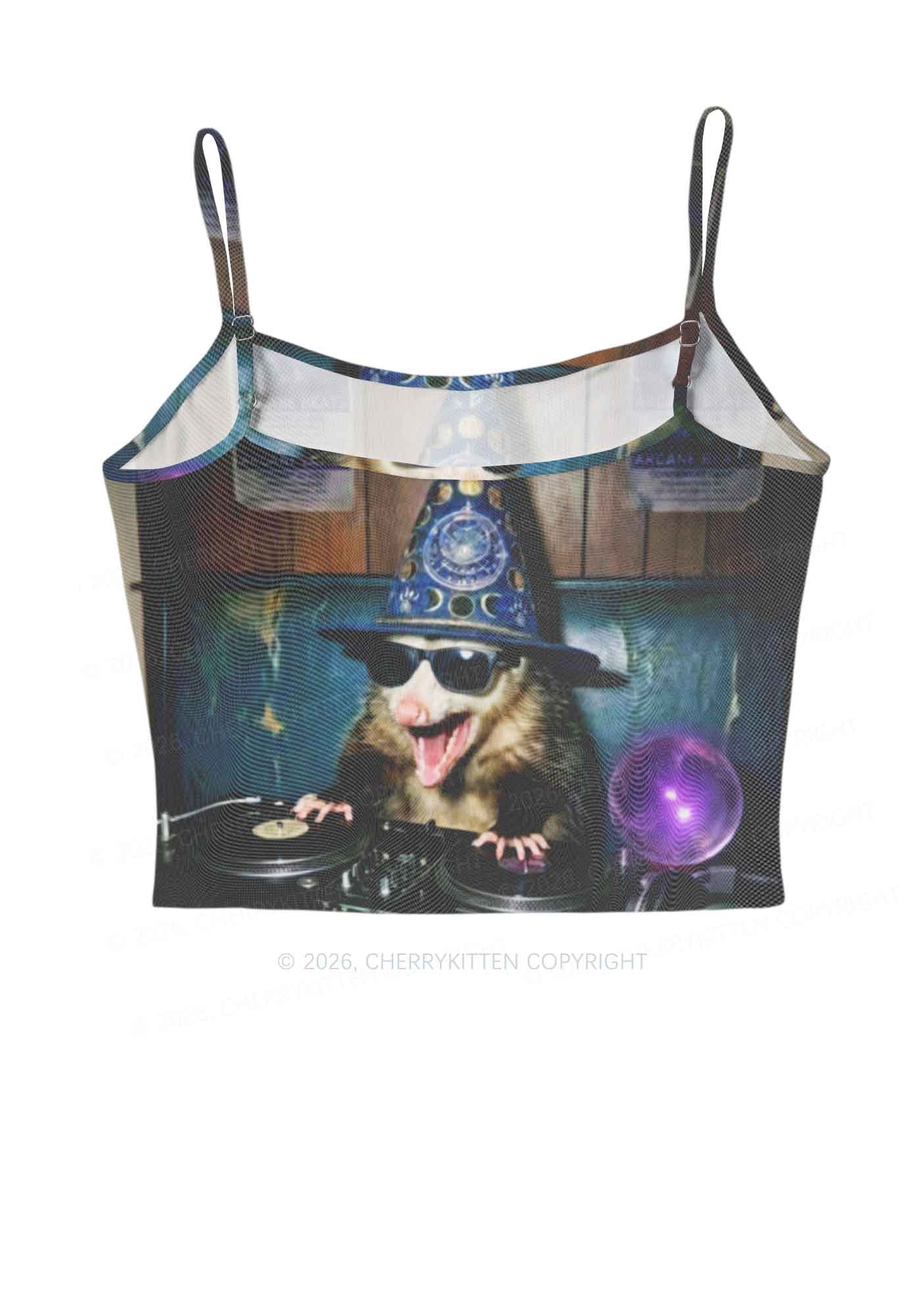 Wizard Opossum DJ Y2K Mesh Cami Tank Cherrykitten
