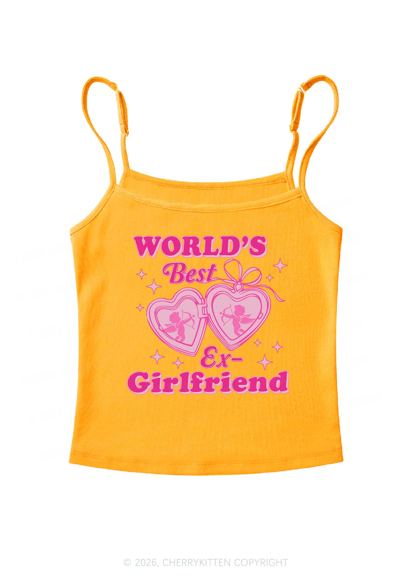 Worlds Best Ex GF Valentine's Day Y2K Spaghetti Strap Cami Cherrykitten