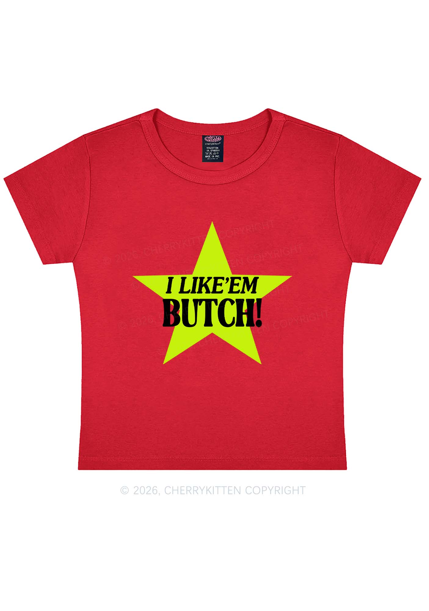 I Like Butch Pride Y2K Baby Tee Cherrykitten