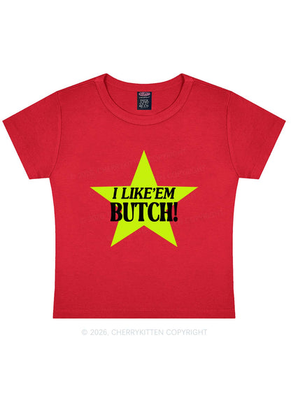 I Like Butch Pride Y2K Baby Tee Cherrykitten