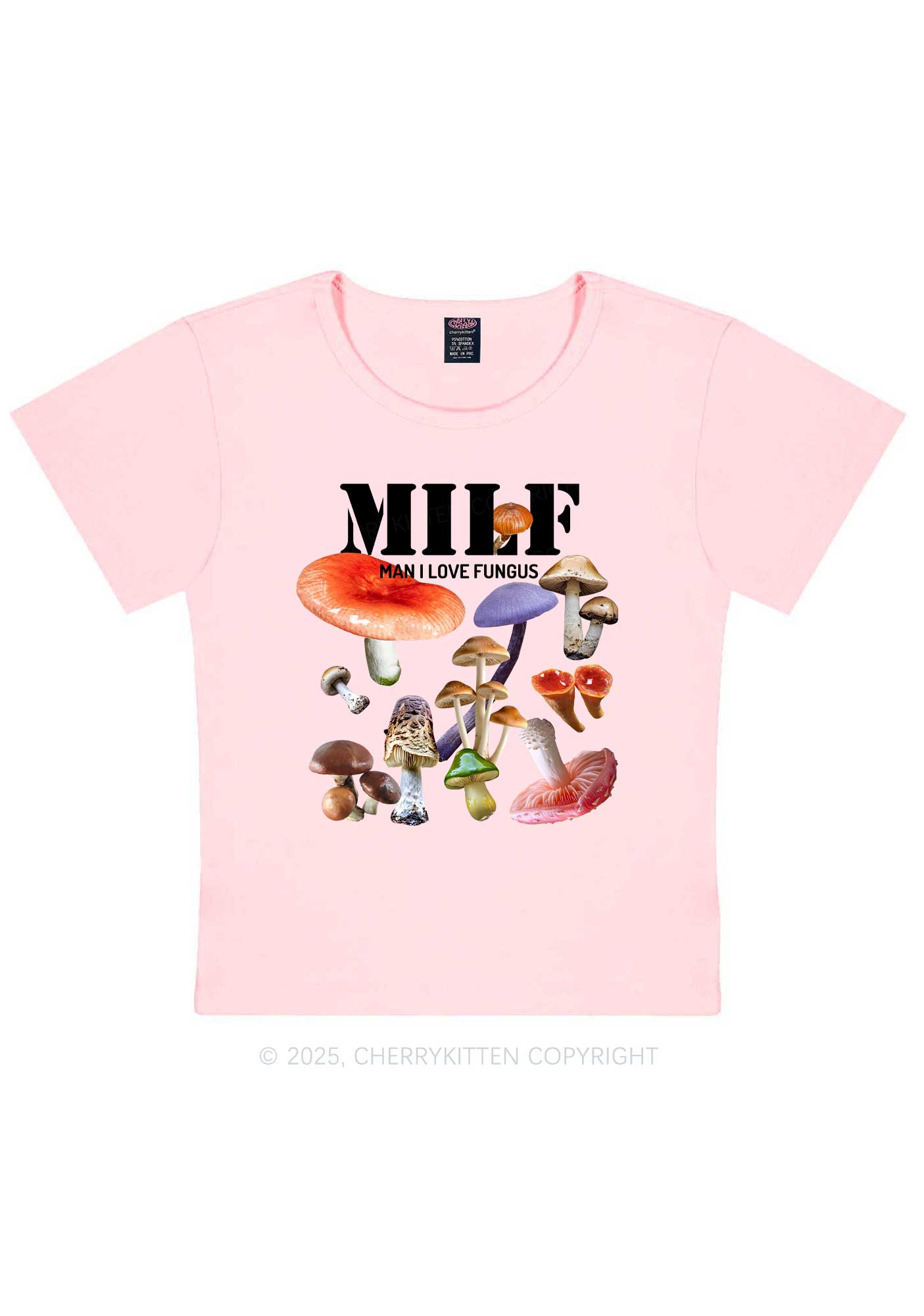 Man I Love Fungus Y2K Baby Tee Cherrykitten