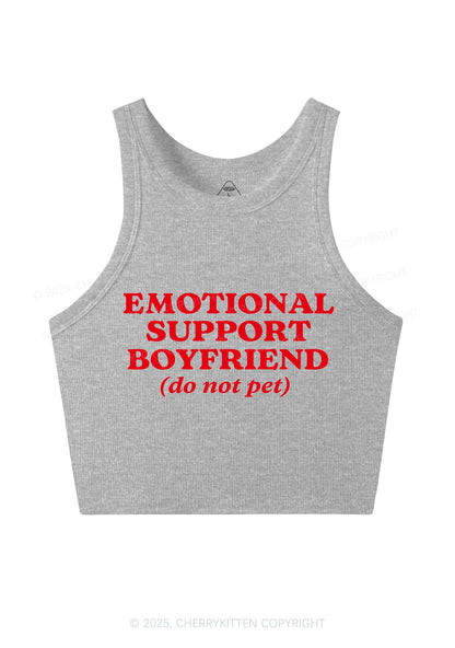 Emotional Support Boyfriend Valentine's Day Y2K Crop Tank Top Cherrykitten
