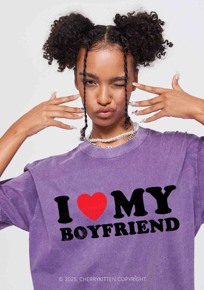 I Love GF BF Y2K Valentine's Day Washed Tee Cherrykitten