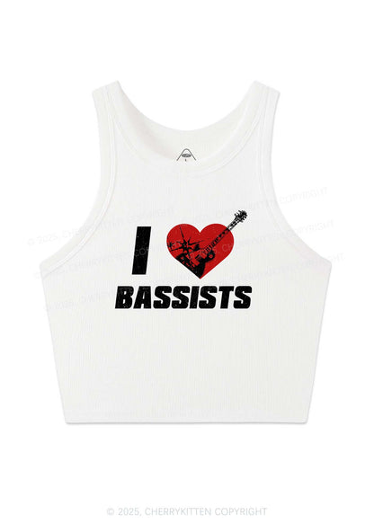 I Love Bassists Y2K Crop Tank Top Cherrykitten