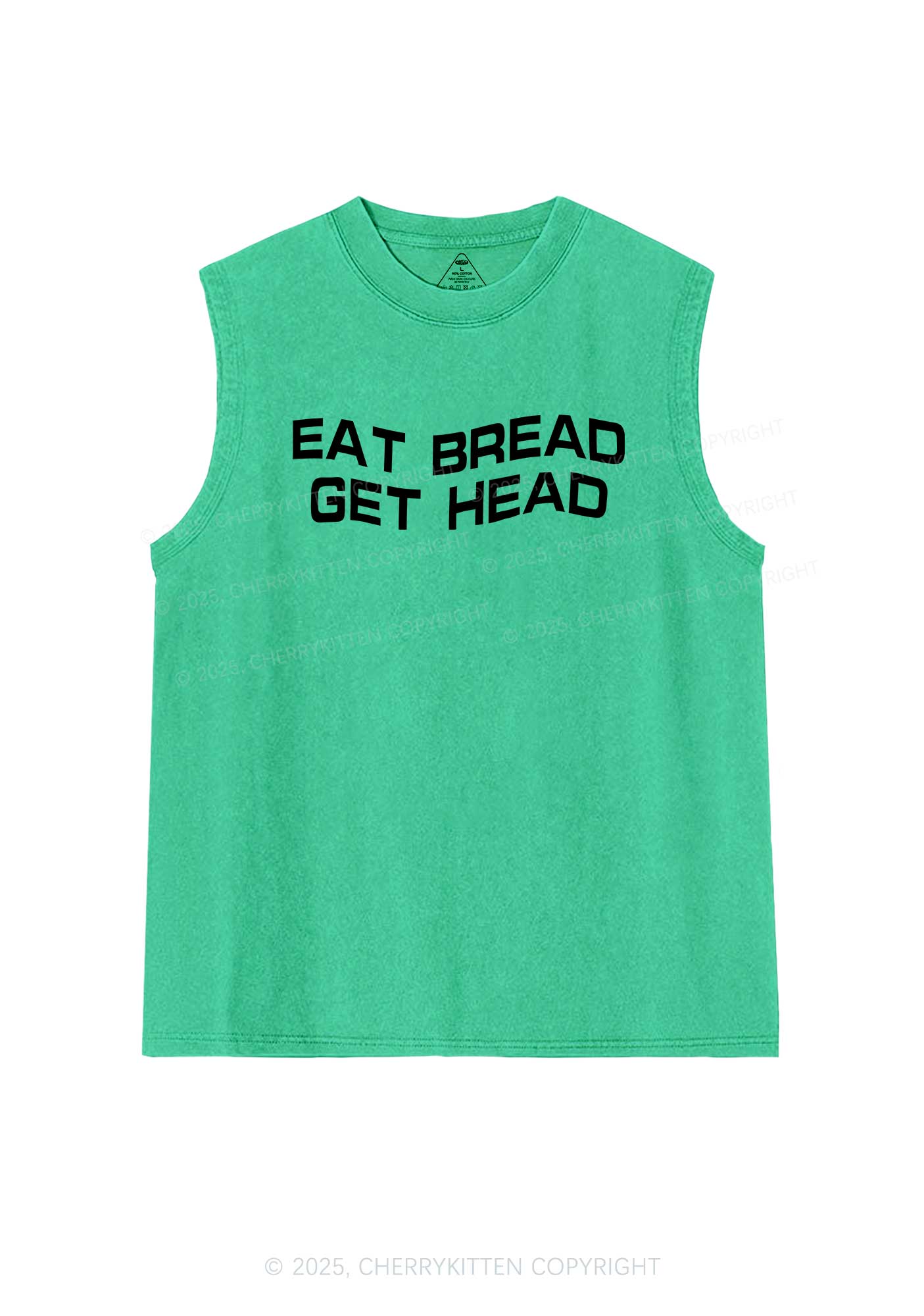 Eat Bread Get Head Y2K Washed Muscle Tank Cherrykitten