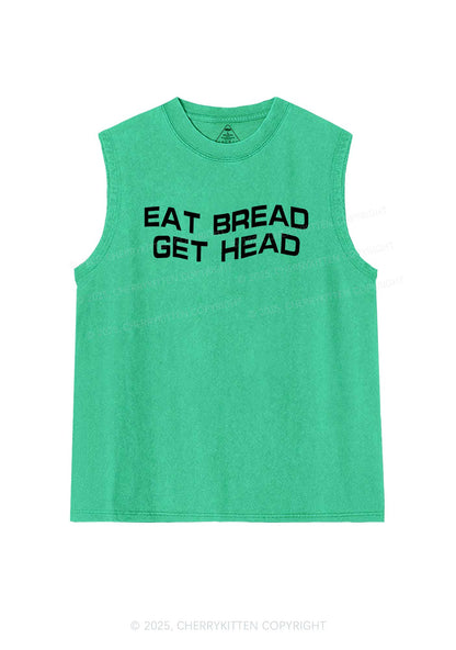 Eat Bread Get Head Y2K Washed Muscle Tank Cherrykitten