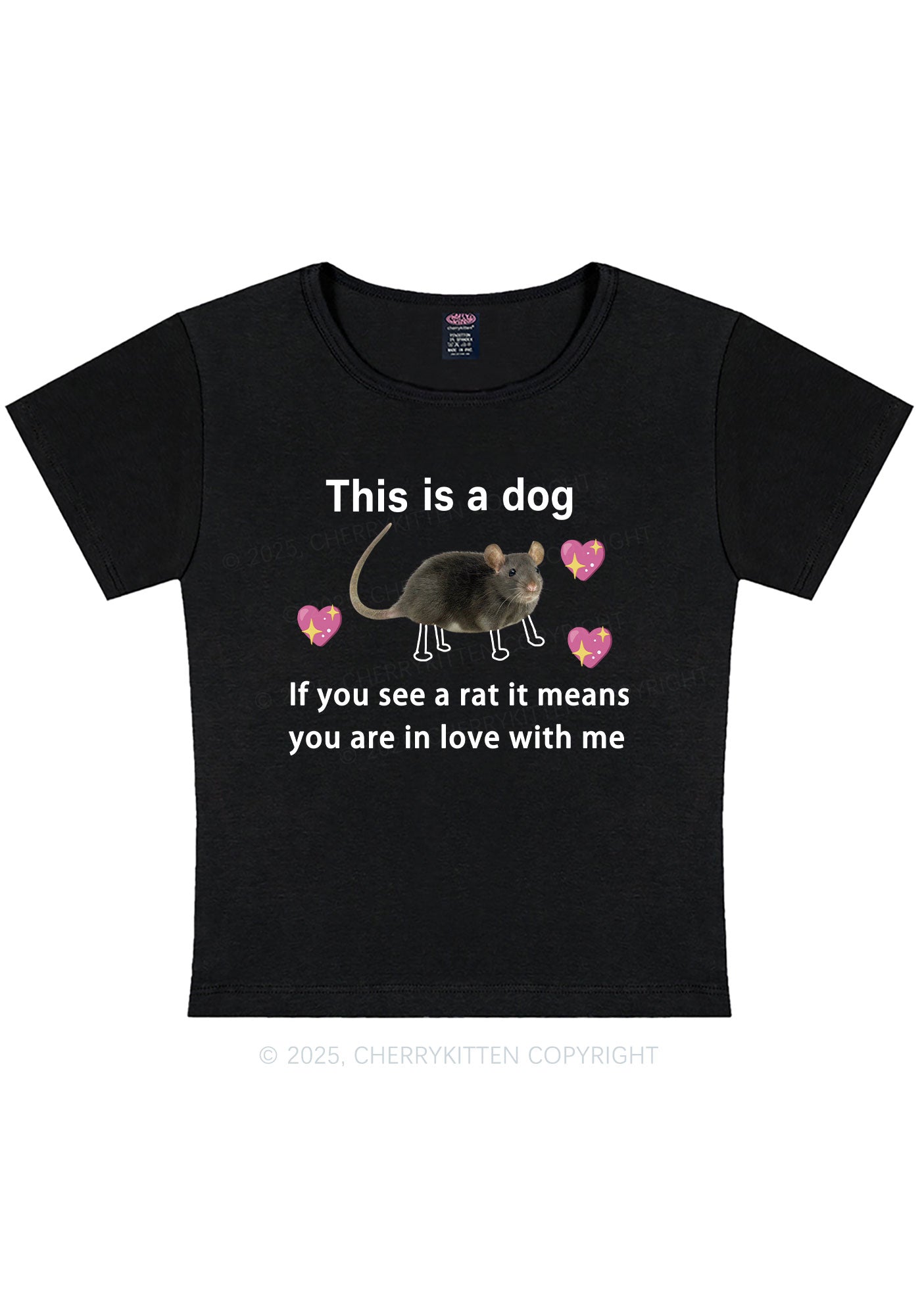 If You See Rat Y2K Baby Tee Cherrykitten