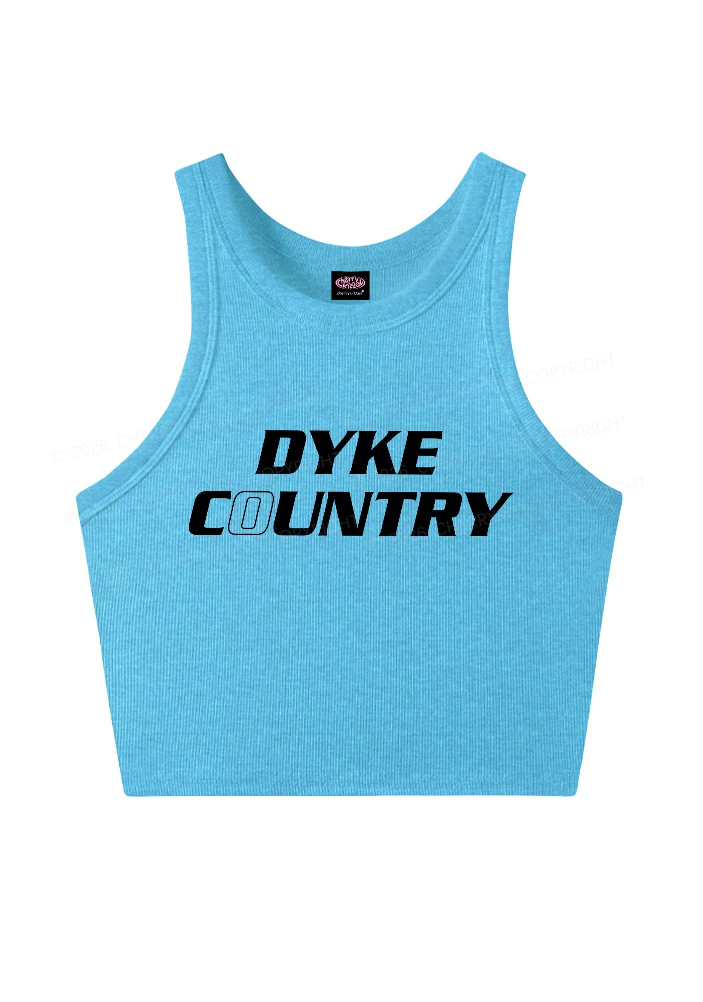 Dyke Country Pride Y2K Crop Tank Top Cherrykitten