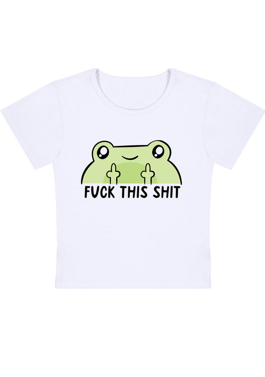 Fxxk This Shxt Frog Y2K Baby Tee