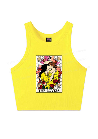Kissing Lesbians Pride Y2K Crop Tank Top Cherrykitten
