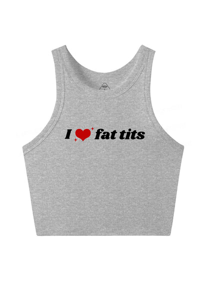 I Love Fat Txts Y2K Crop Tank Top Cherrykitten