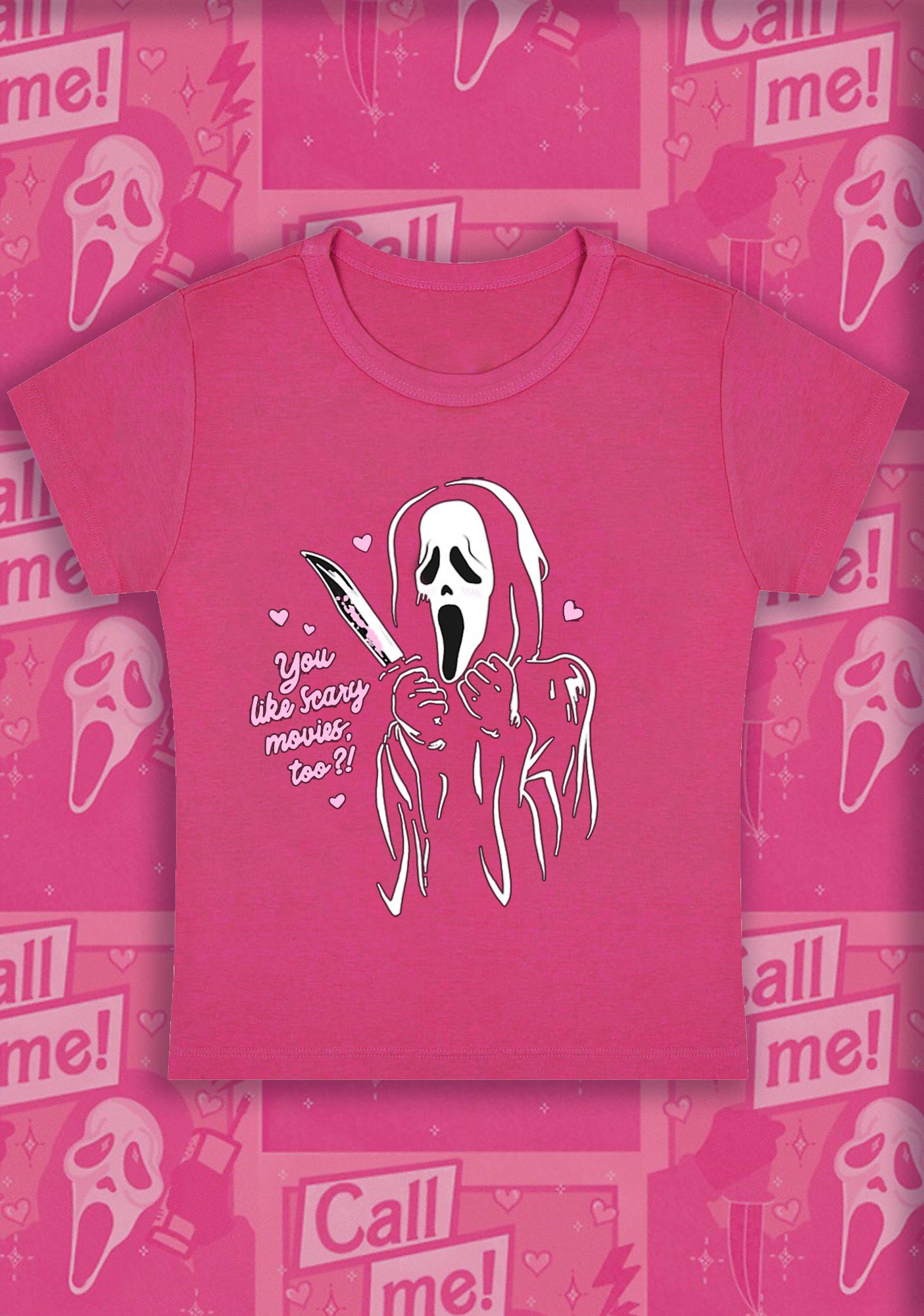 Halloween You Like Scary Movies Too Y2K Baby Tee