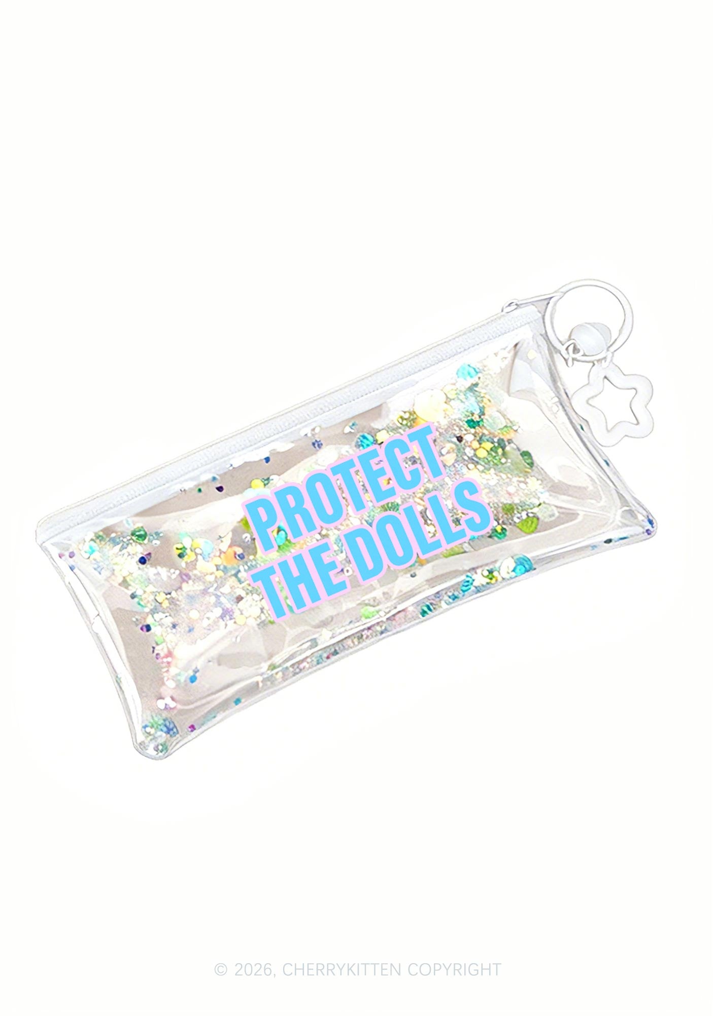 Protect The Dolls Pride Y2K Quicksand Transparent Pencil Pouch Cherrykitten