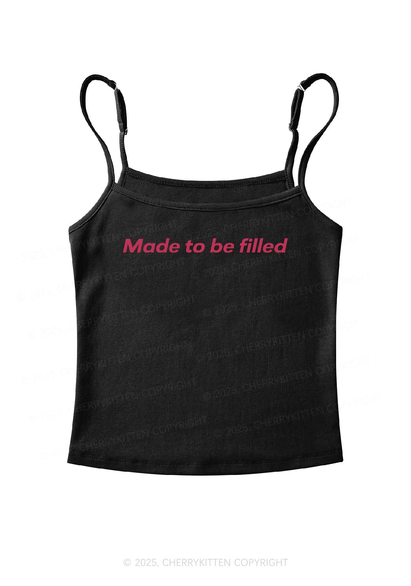 Made To Be Filled Y2K Spaghetti Strap Cami Cherrykitten