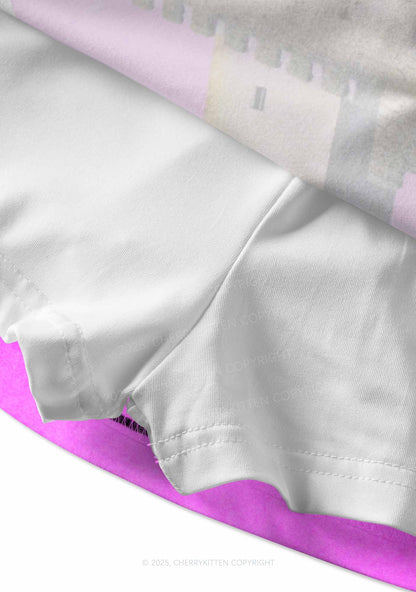 Cat Castle Lightning Y2K Print Mini Skirt Cherrykitten