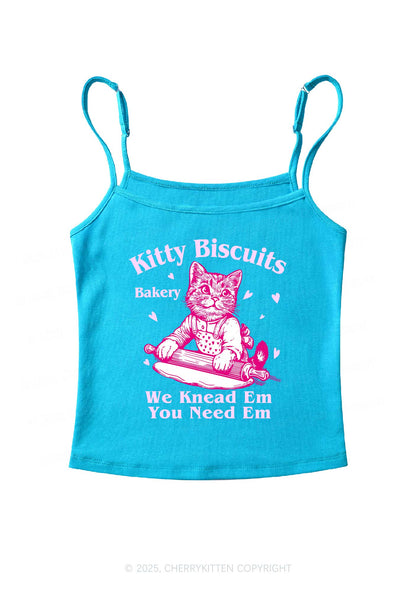 Kitten Biscuits Bakery Valentine's Day Y2K Spaghetti Strap Cami Cherrykitten
