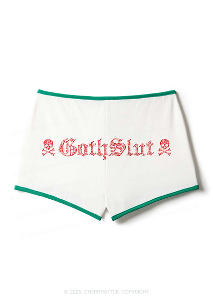 Rhinestone Gothslxt Y2K Booty Shorts Cherrykitten