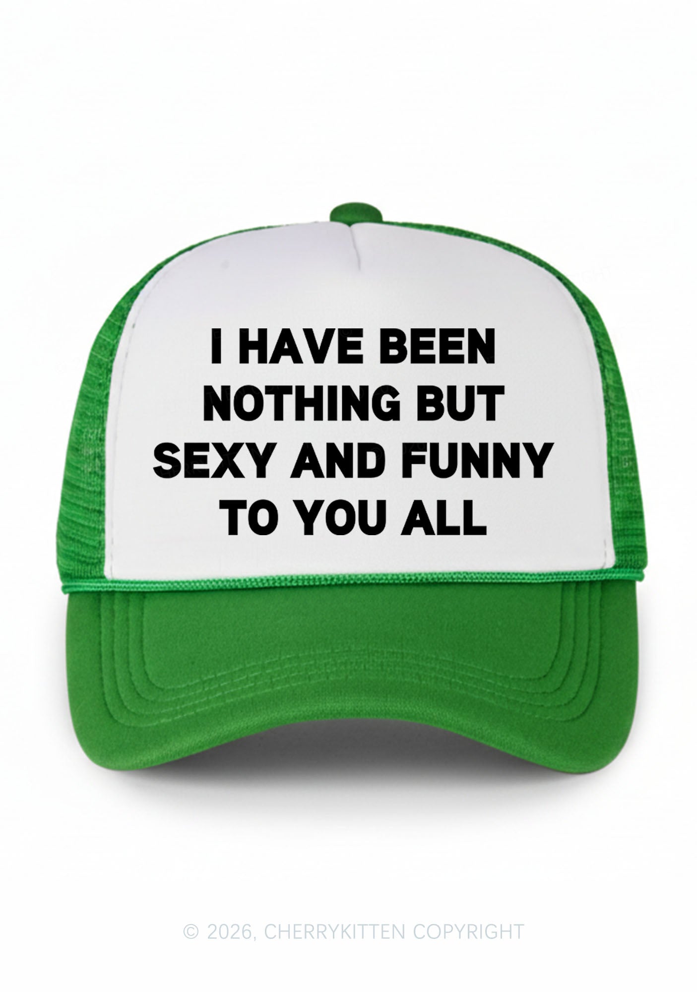 I Have Been Funny Y2K Colorblock Trucker Hat Cherrykitten