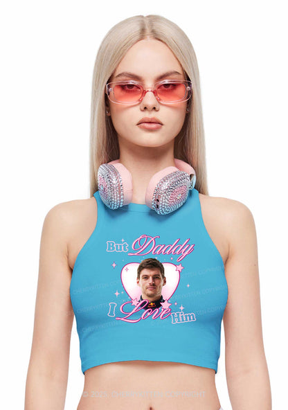 Daddy I Love The Driver Y2K Crop Tank Top Cherrykitten