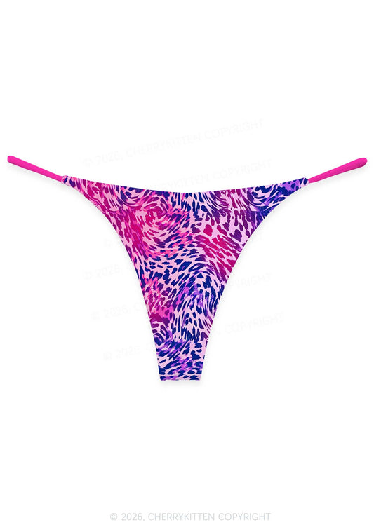 Bisexual Leopard Pride Y2K Print Bikini String Thong Cherrykitten