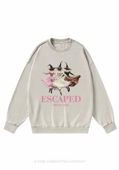 Halloween Escaped Skirts Witches Y2K Washed Sweatshirts Cherrykitten