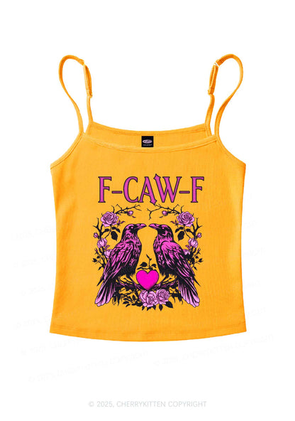 F CAW F Pink Ravens Valentine's Day Y2K Spaghetti Strap Cami Cherrykitten